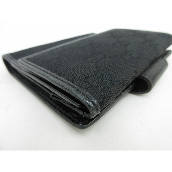 Gucci Double Hook Wallet Black GG Canvas - Picture 5 of 10